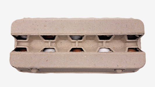 3800 Stück (Palette) × 10er VISI10 Eierschachteln -Neutral ohne Aufdruck