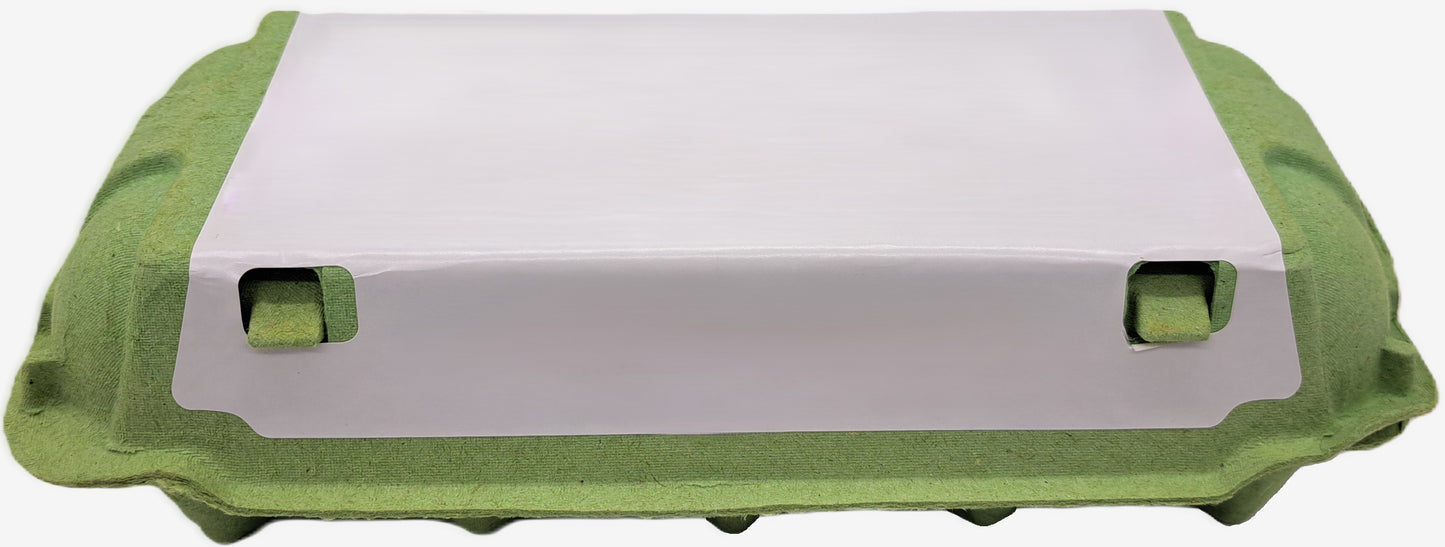 10er VLT10 individuelle Eierschachteln -mit eigenem Etikett (optionale Farbe: Grün)