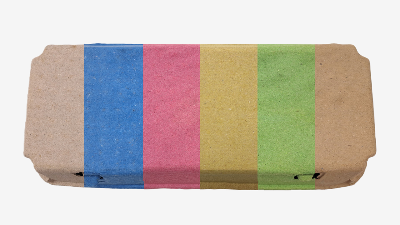 3080 Stück (Palette) × 10er TOP10 Eierschachteln farbig - zur Auswahl: Grün, Gelb, Hellbraun, Pink, Blau